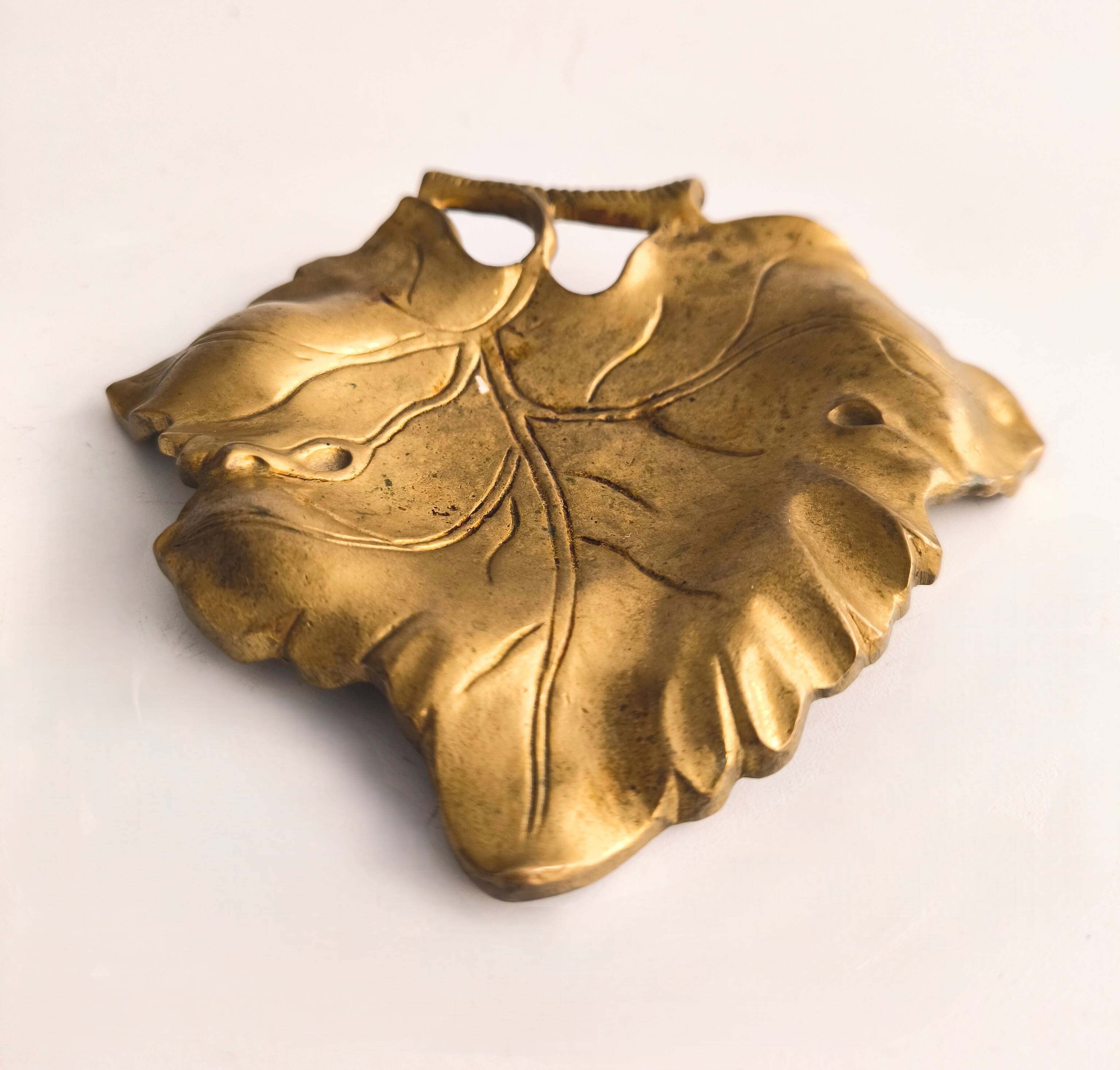 French Dessert Set: Candelabrum and "Feuille" Tray in Gilded Bronze