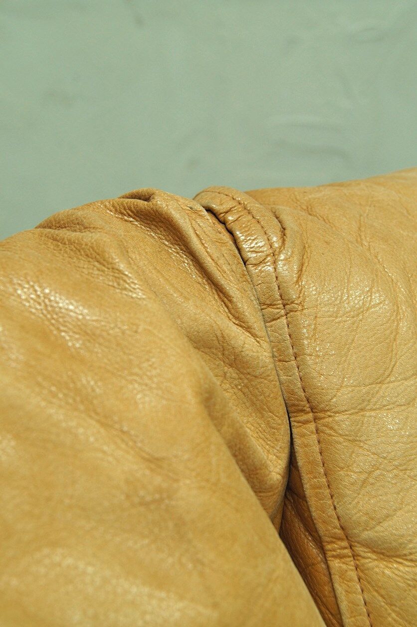 Swedish aniline leather sofa from IRE AB Skillingaryd Mobel, 1970s