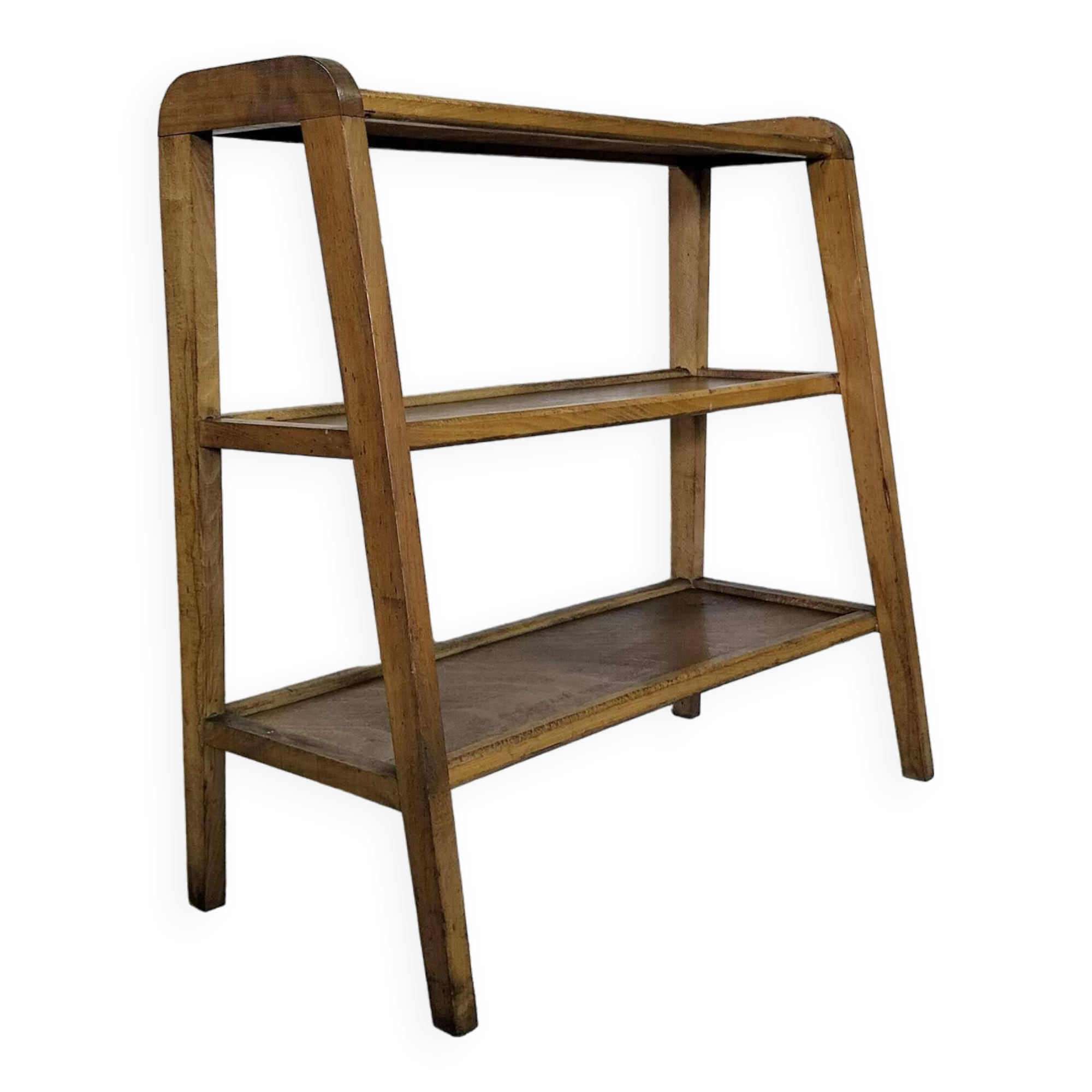 Vintage shelf on wooden legs in wood