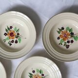 Set of 5 hollow plates Boch La Louvière, vintage
