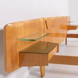 1950’s Mid-Century Italian Modern double bed frame from Vittorio Dassi