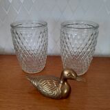 Pair of old vases with pegs