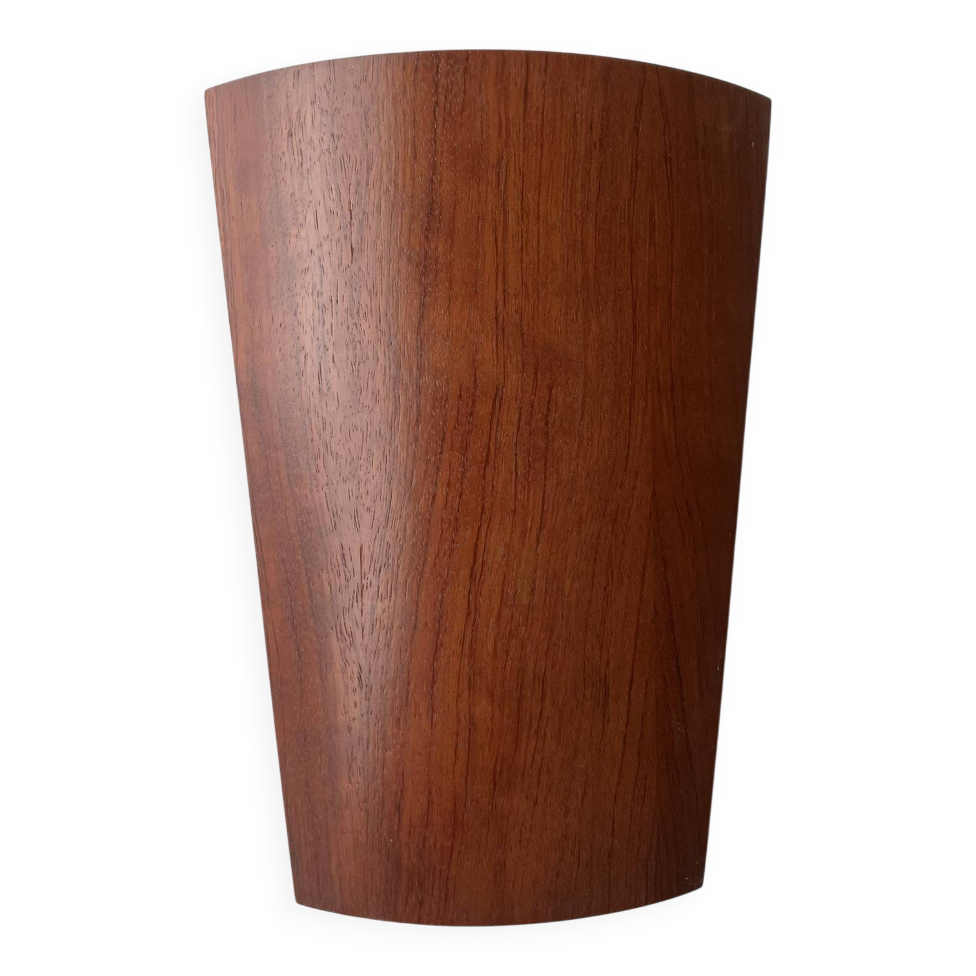 Thermoformed walnut wood wall light design Lucid from the 1980s 90s.