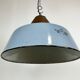 Industrial Grey Enamel and Cast Iron Pendant Light, 1960s