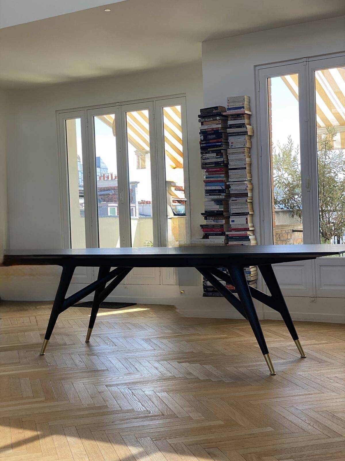 Gio Ponti Table D.859.1 Reissue 2023 Molteni in black ash wood