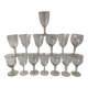 14 antique stemmed glasses