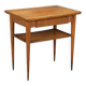 Vintage coffee table from the 1950s in brass, plexiglass, and ash wood, Italy.