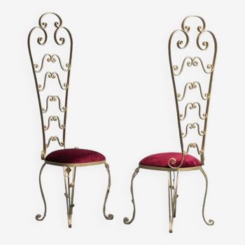 Paire de chaises chiavarine vintage des années 1960 par pierluigi colli