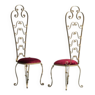 Paire de chaises chiavarine vintage des années 1960 par pierluigi colli