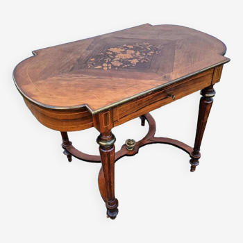 Middle table in old marquetry