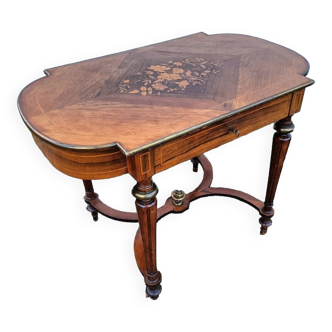 Middle table in old marquetry