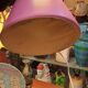 Grande lampe en céramique coloré années 80, luminaires calbret