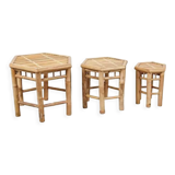 3 vintage nesting tables