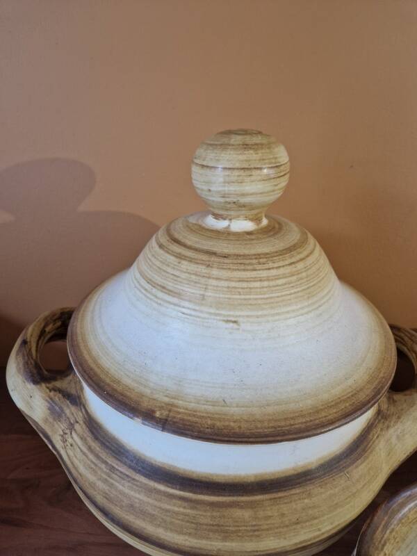 Longchamp, France - Earthenware fondue set - Design 1960/70