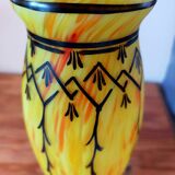 Art Nouveau Legras vase in yellow jasper