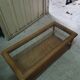 Table basse bois et cannage