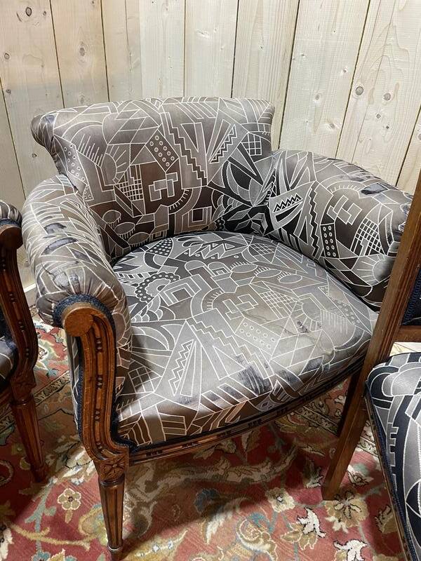 Salon Art Déco style Louis XVI Canapé - Fauteuils - Chaises