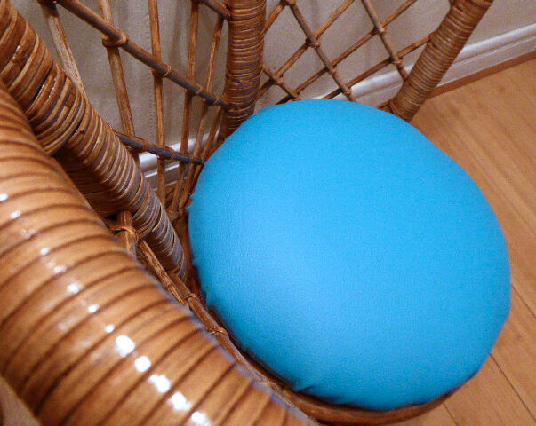 Vintage gold rattan armchair