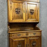 Louis Philippe period two-part sideboard in blond walnut circa 1830