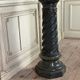 Column in green serpentine marble, shaft sculpted in a spiral, circa 1880
