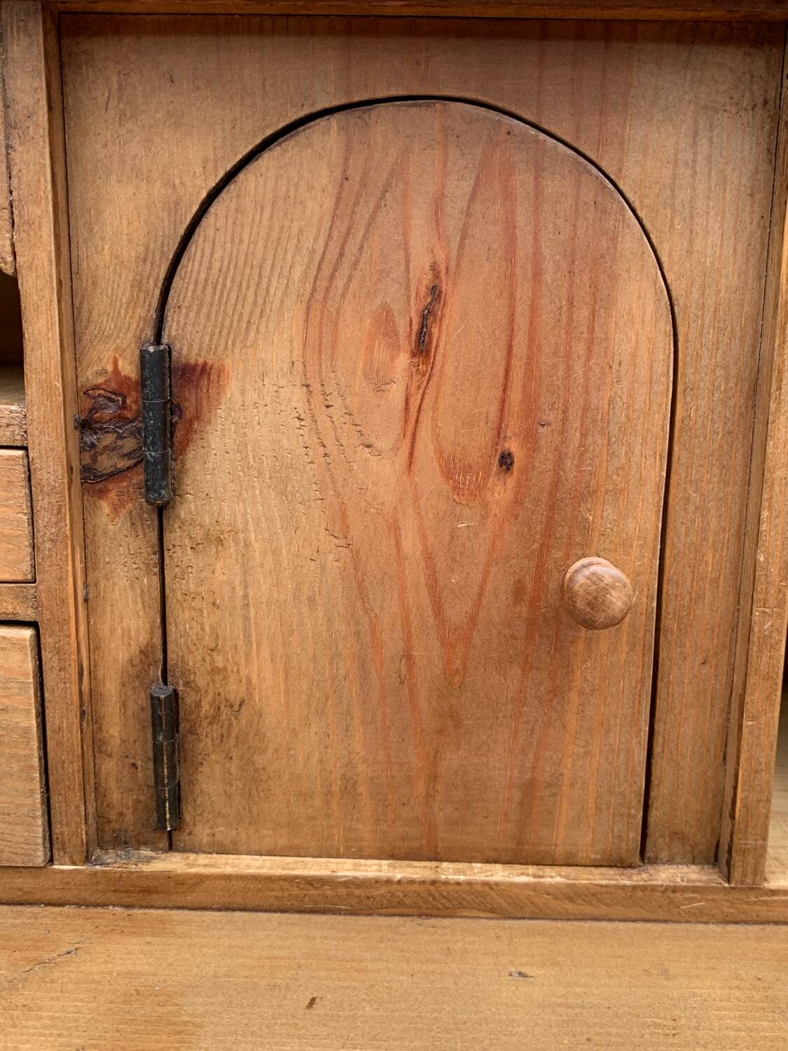Commode, English slant-front desk, 19th century.