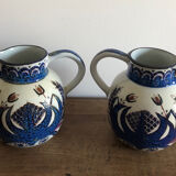 Pair of pitchers Royal Copenhagen 1967 signed Berte Jessen