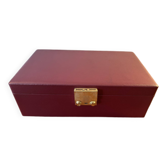 Boite à bijoux cuir et velours
