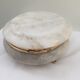 Lot of white marble object - 2 boxes and 1 candlestick