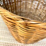 Wicker basket planter