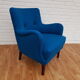 Danish designed armchair, wool, beech, completely renovated