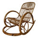 Natural rattan rocking chair - Vintage 1960s/70s