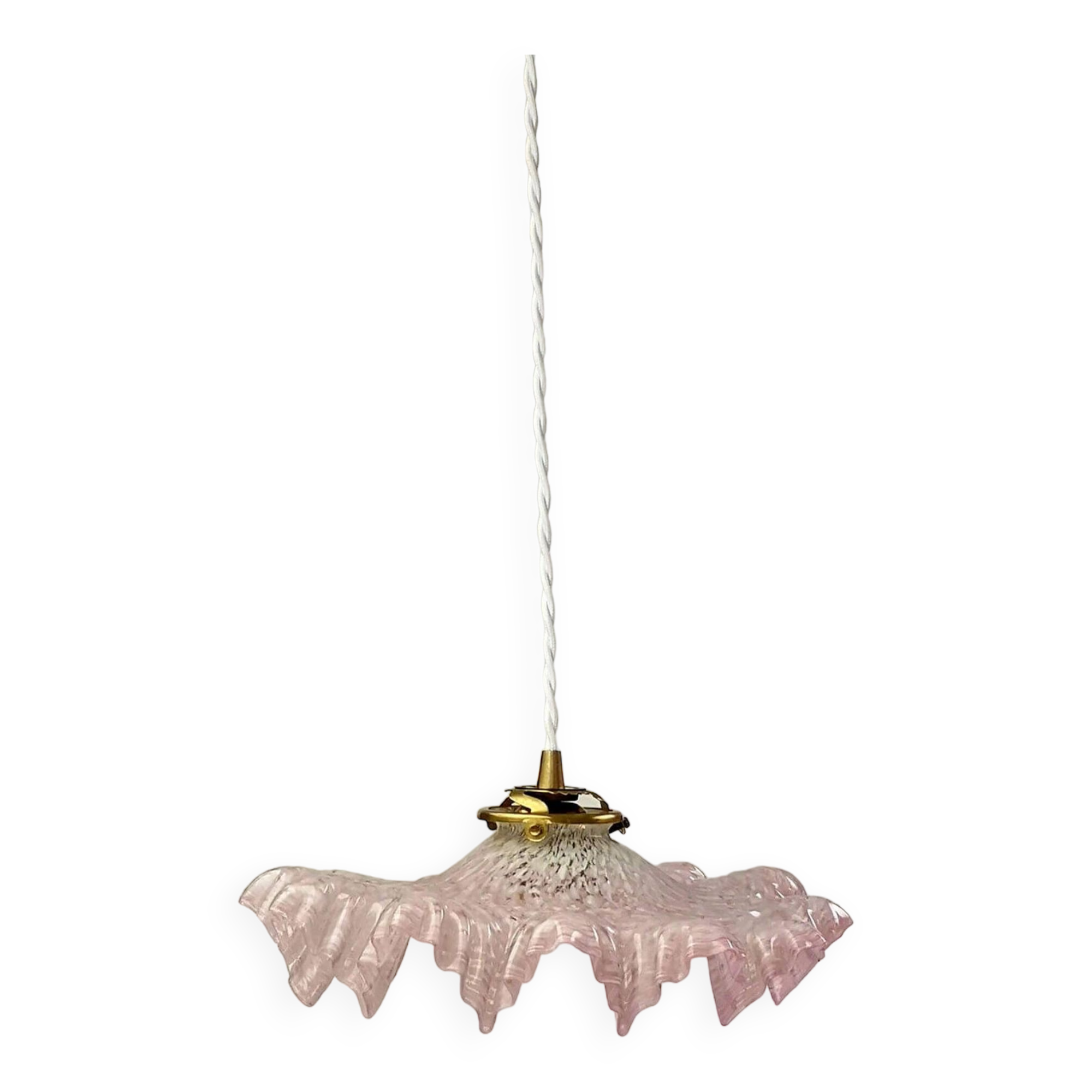 Suspension glass of pink clichy *C11