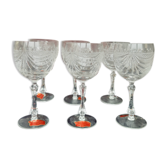 Box 6 crystal water glasses from Lorraine