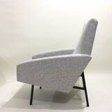 Reupholstered modernist armchair