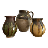 Set of a jug and 2 small vases
