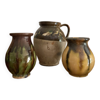 Set of a jug and 2 small vases