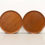 Pair of Danish Teak Model 4508 Tray Tables by Fritz Hansen, 1950s