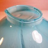 Light blue satin glass vase