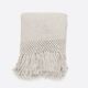 Hand-woven blanket 100% pure white llama wool