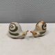 Ceramic snails as salt and pepper shakers, Denmark, 1970s-1980s