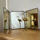 Antique barber's triptych mirror
