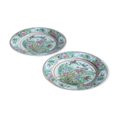 Assiettes beurrées chinoises, Famille rose Canton