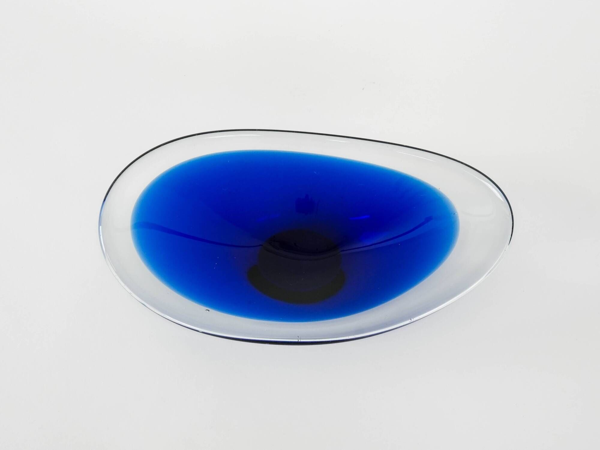 Glass platter, Danish design, 1970s, made in Denmark