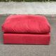 Grand pouf en velours bordeaux