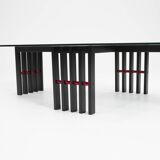 Table basse à cadre en bois, Italie, années 1970