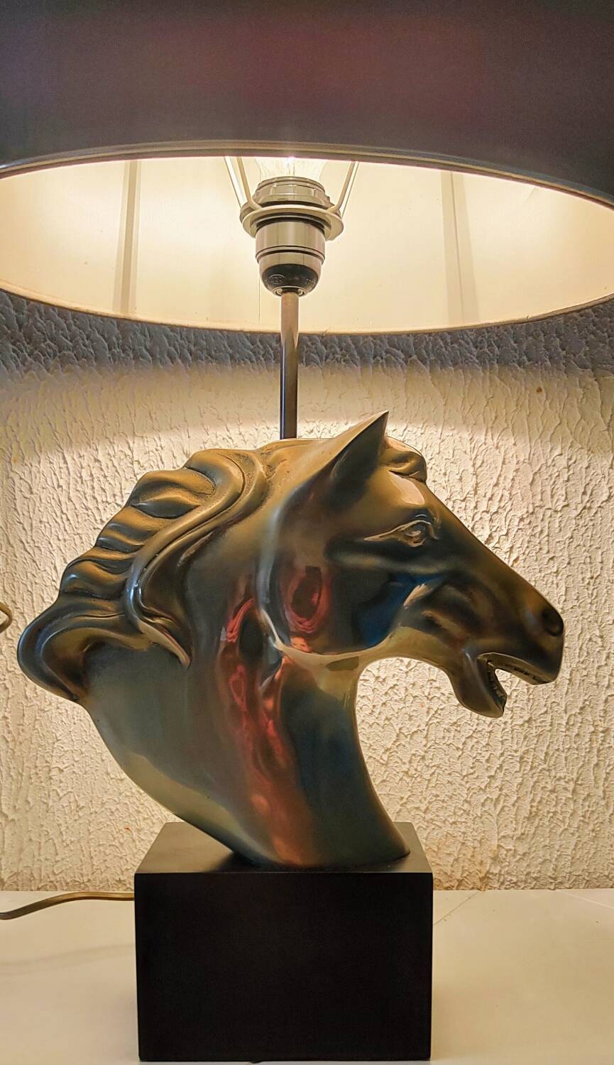 Horse lamp in the style of Maison Charles 1980