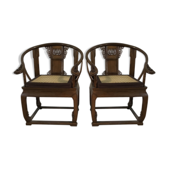 Fauteuil chinois fer à cheval