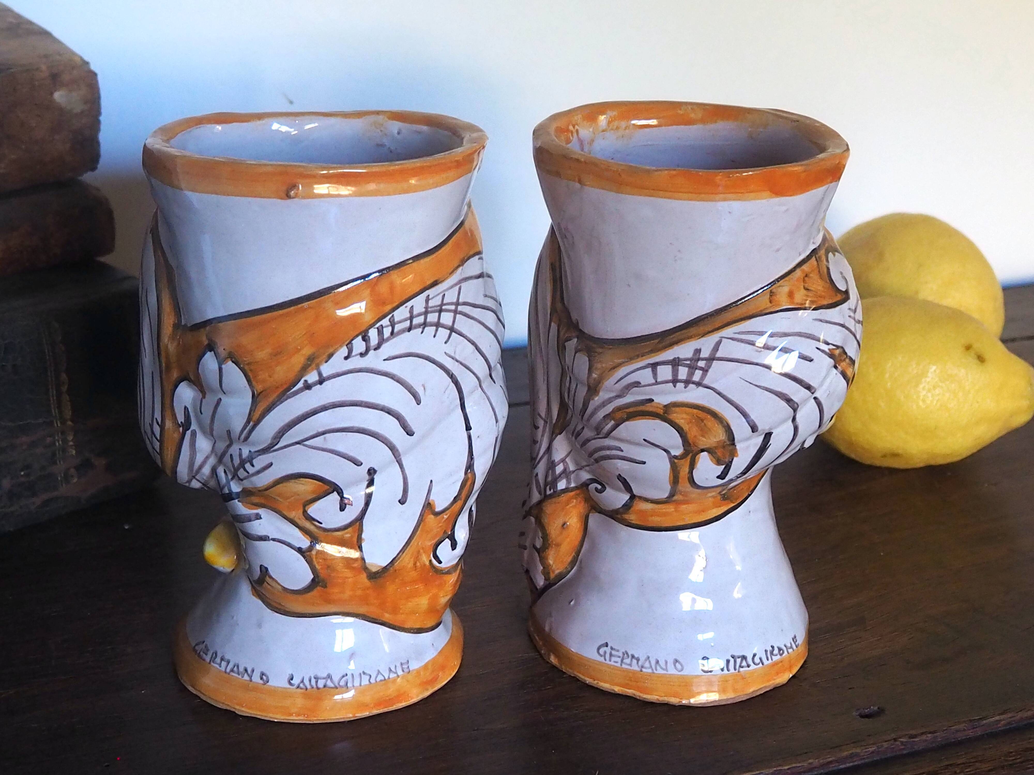 Vases Moorish Heads Caltagirone