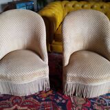 Pair of toad armchairs