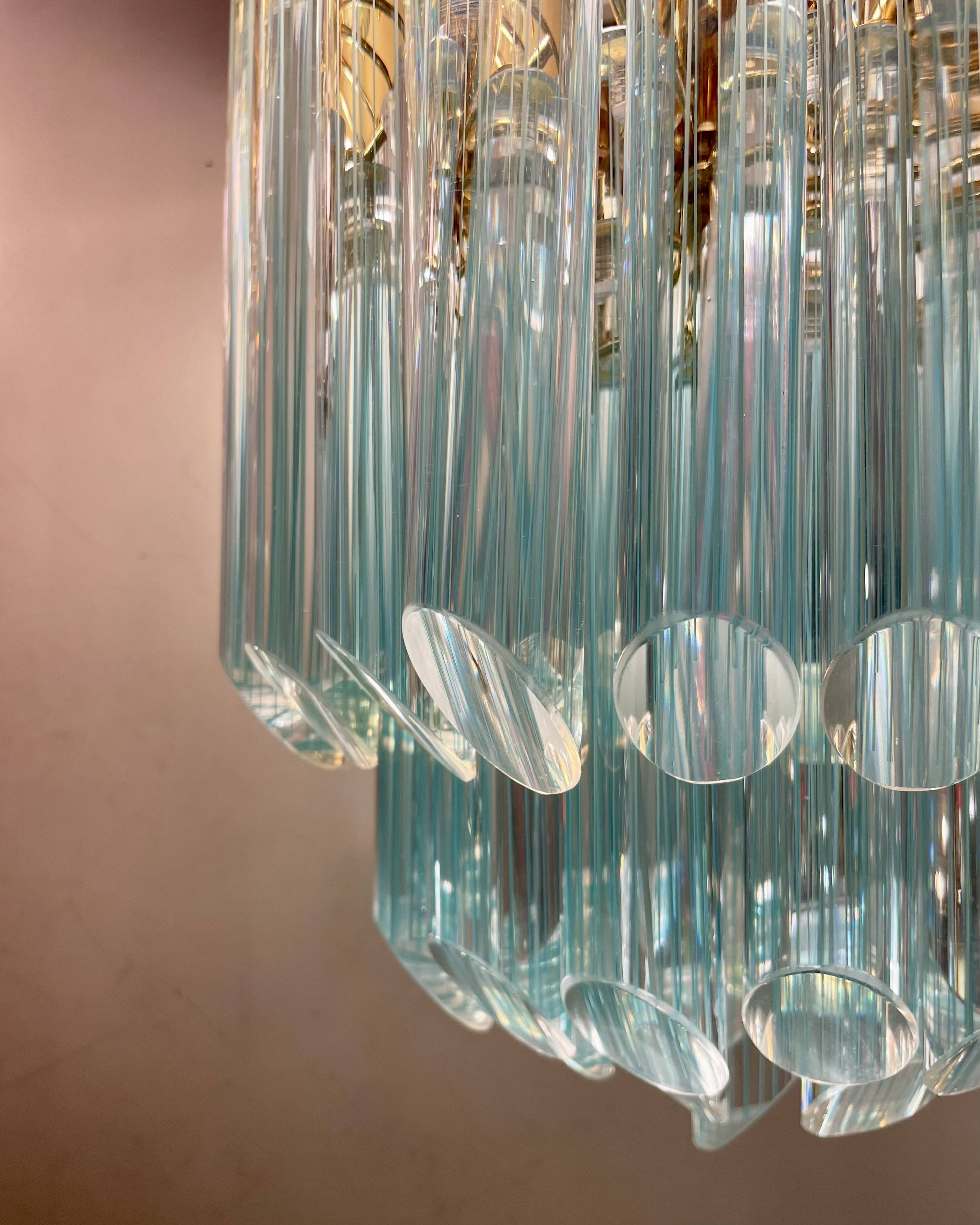 Lampe de plafond striée Murano, années 1980